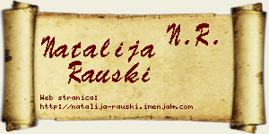 Natalija Rauški vizit kartica